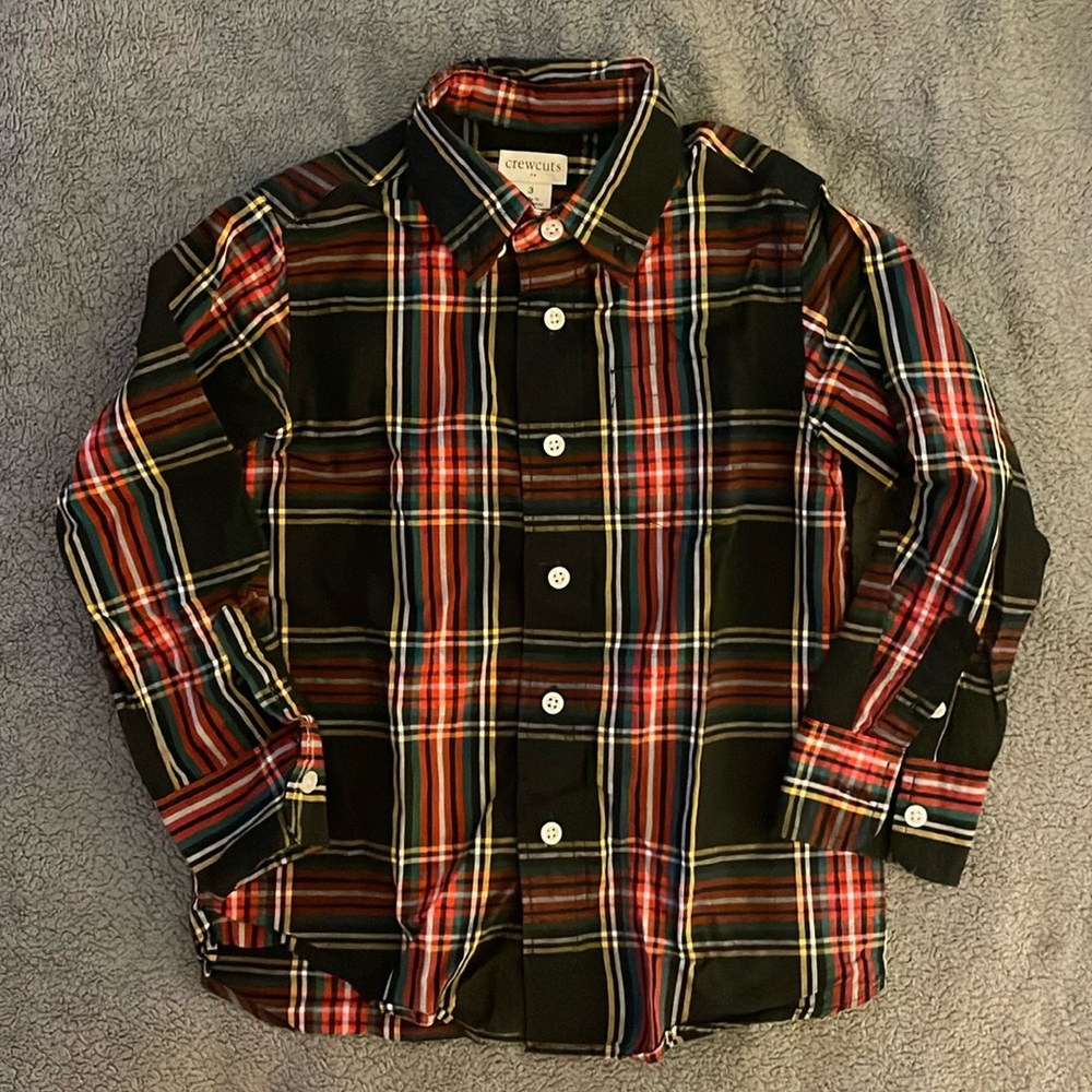 Jcrew factory crewcuts boys plaid shirt. EUC